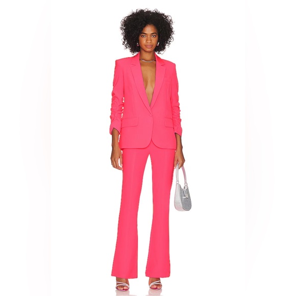 Generation Love Madison Crepe Blazer in Ultra Pink - Picture 4 of 7